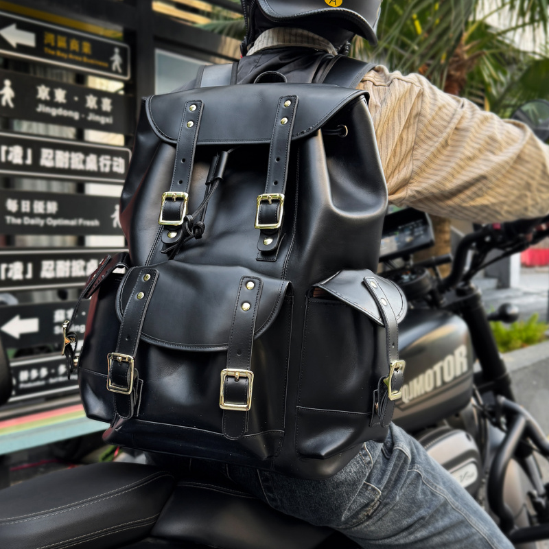 Luxury Bags With Zipper - Nowości Skórzany Plecak Luksusowy Męski Prawdziwa