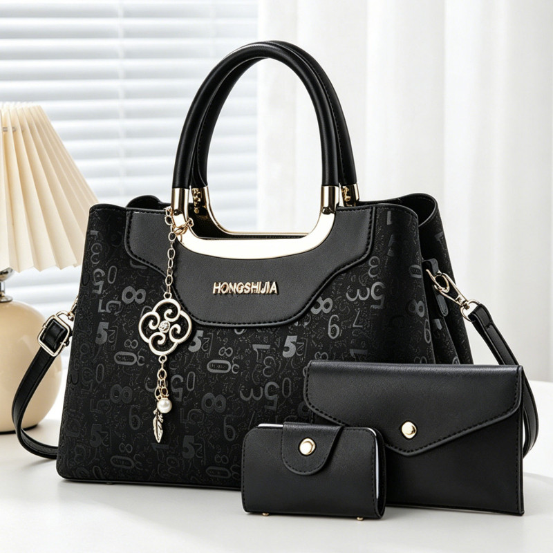 Luxury Bags With Zipper - 3-częściowy zestaw torebek damskich, lekka luksusowa