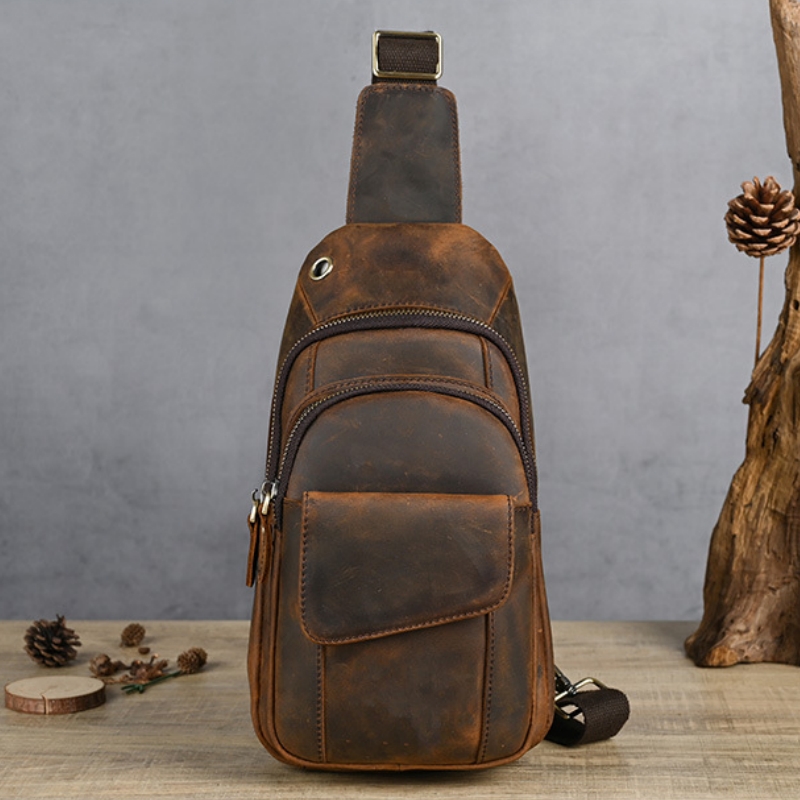 Luxury Bags With Zipper - Luksusowa, wielofunkcyjna męska torba na klatkę