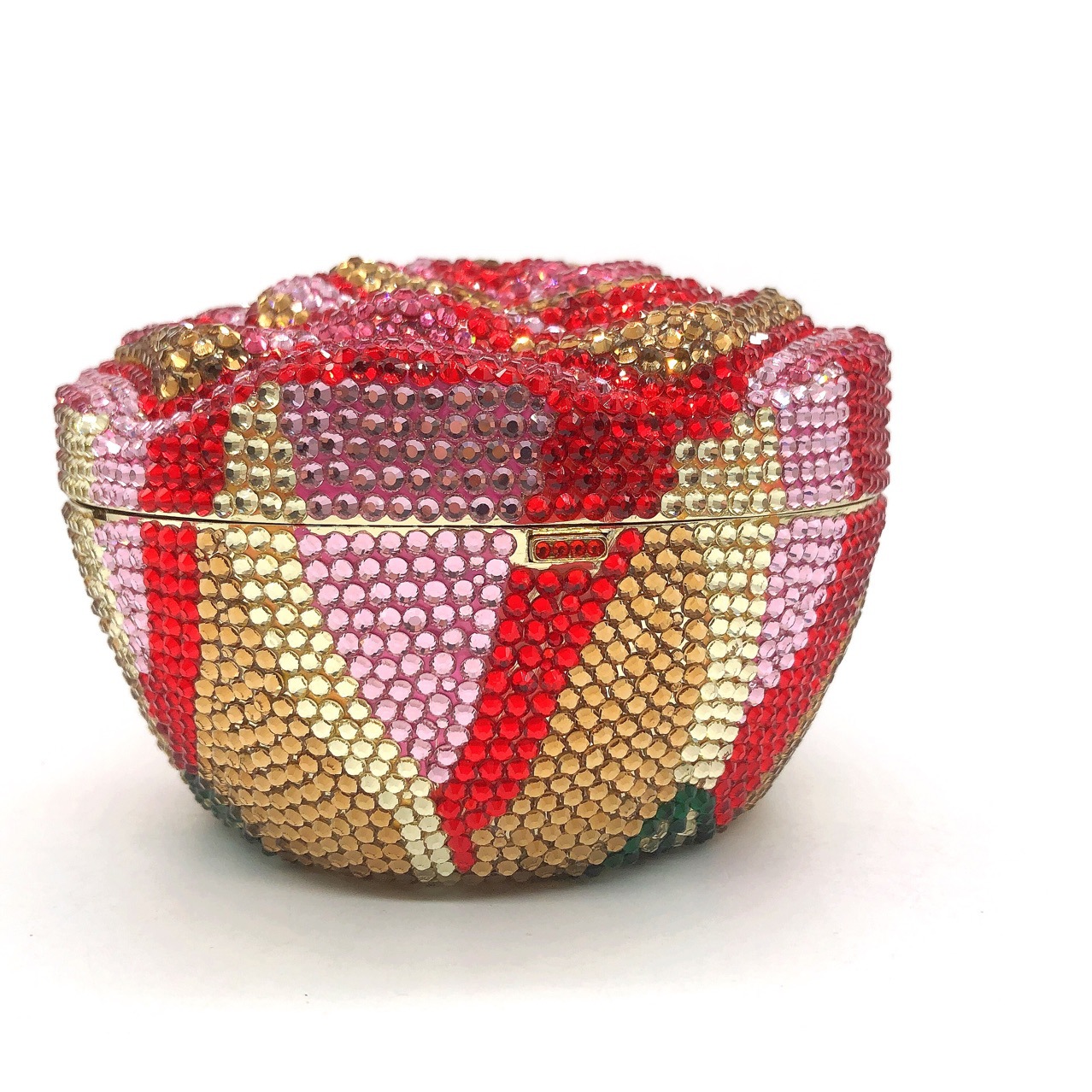 Luxury Bags Green - Torebka Kopertówka z Kryształkami Diamentowymi Wysokiej