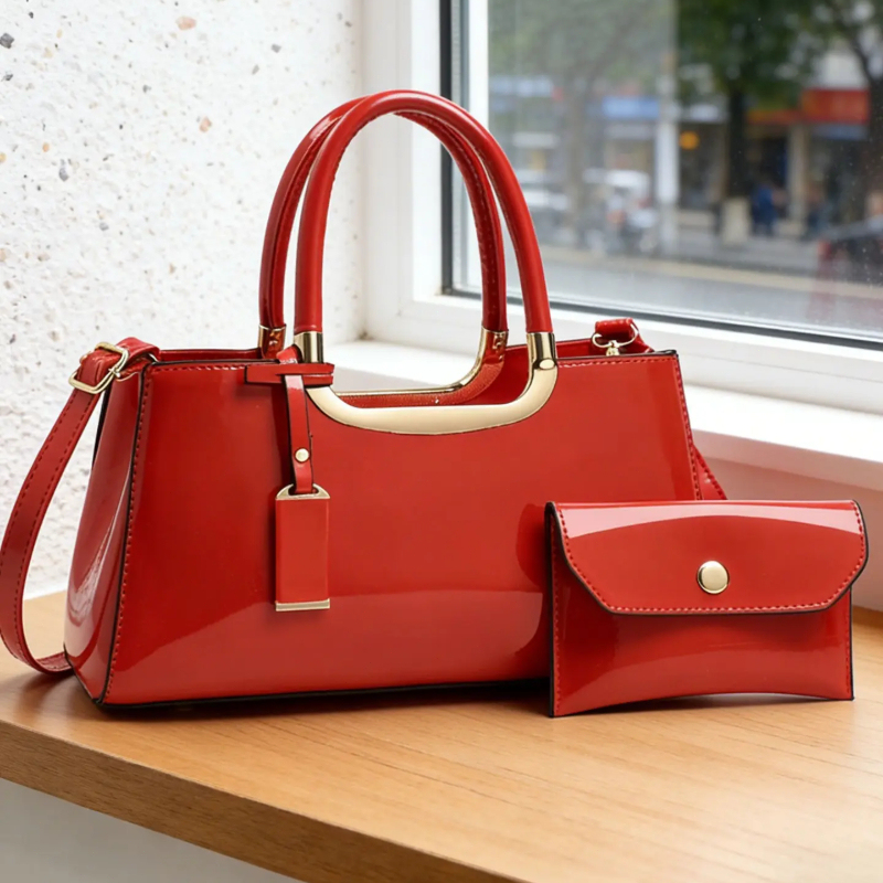 Luxury Bags With Zipper - Zestaw torebek damskich, lekka luksusowa torebka