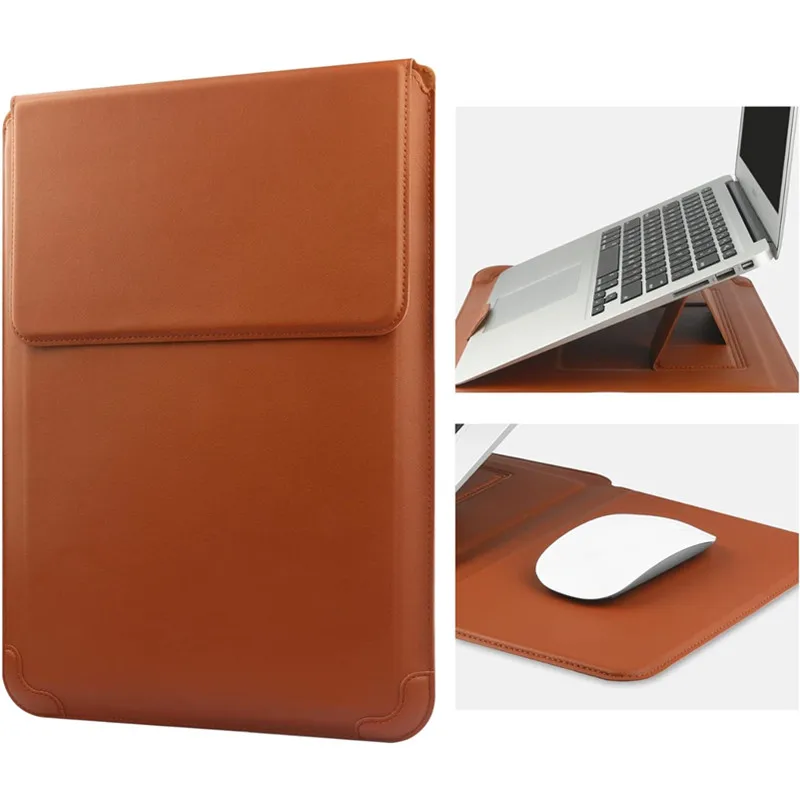 Laptop Bag Leather 15 - Przenośny skórzany pokrowiec na laptopa do
