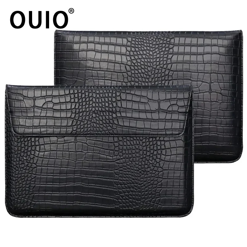 Laptop Bag Leather 15 - OUIO Skórzane etui na laptopa z