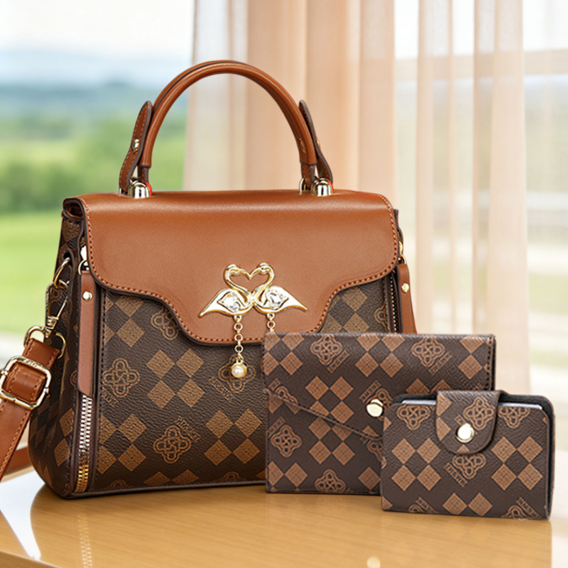 Luxury Bags With Zipper - 3-częściowy zestaw torebek damskich, lekka luksusowa