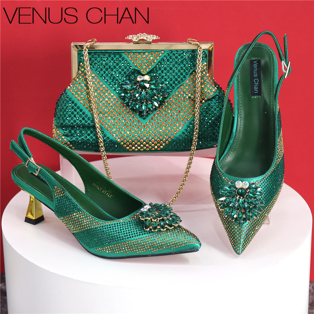 Luxury Bags Green - 2025 włoski design Rhinestone luksusowy zielony