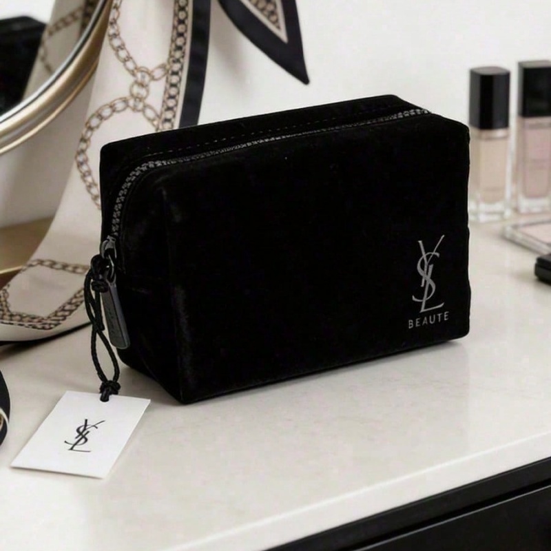 Luxury Bags Ysl - Czarna kosmetyczka w stylu YSL z