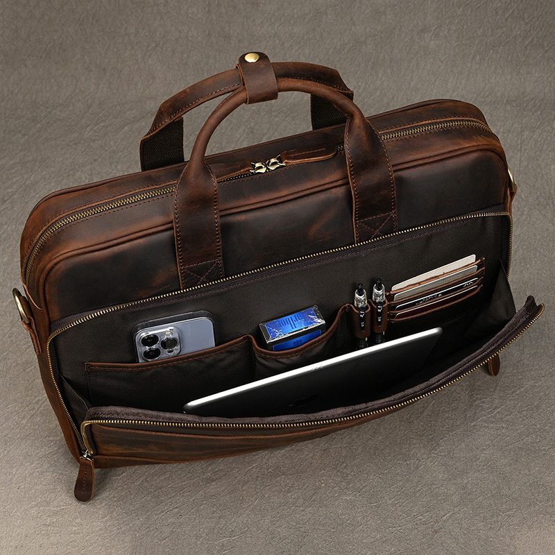 Crazy Horse prawdziwej skóry m – Laptop Bag Leather 15 recenzja i cena