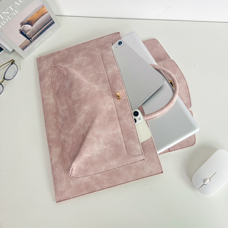 Elegancka różowa torba na lapt – Laptop Bag Leather 15 recenzja i cena