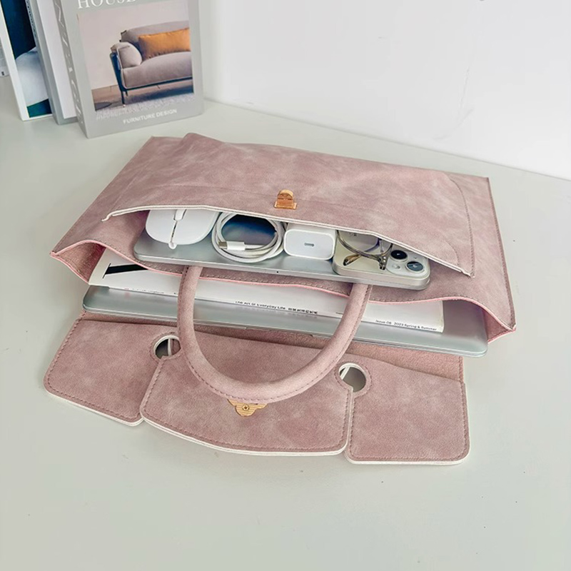 Elegancka różowa torba na lapt – Laptop Bag Leather 15 recenzja i cena