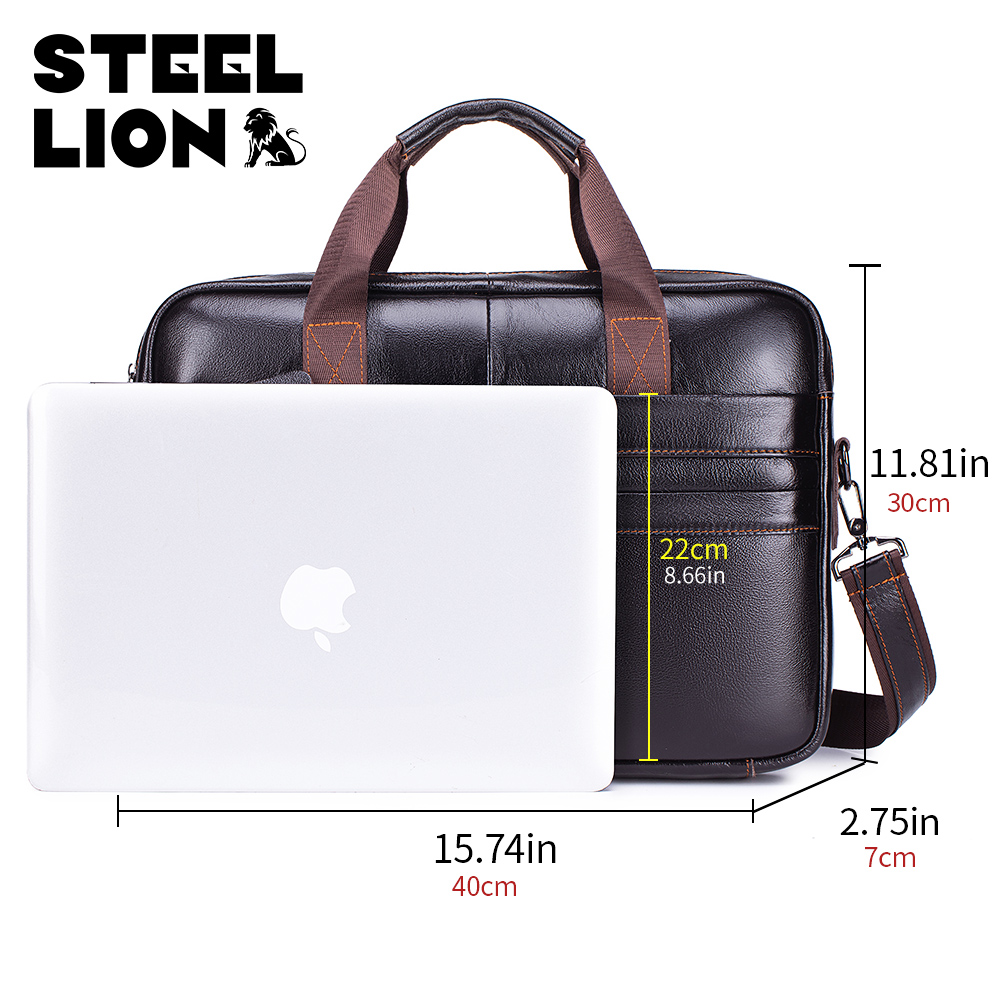 Skórzana teczka męska STEEL LI – Laptop Bag Leather 15 recenzja i cena