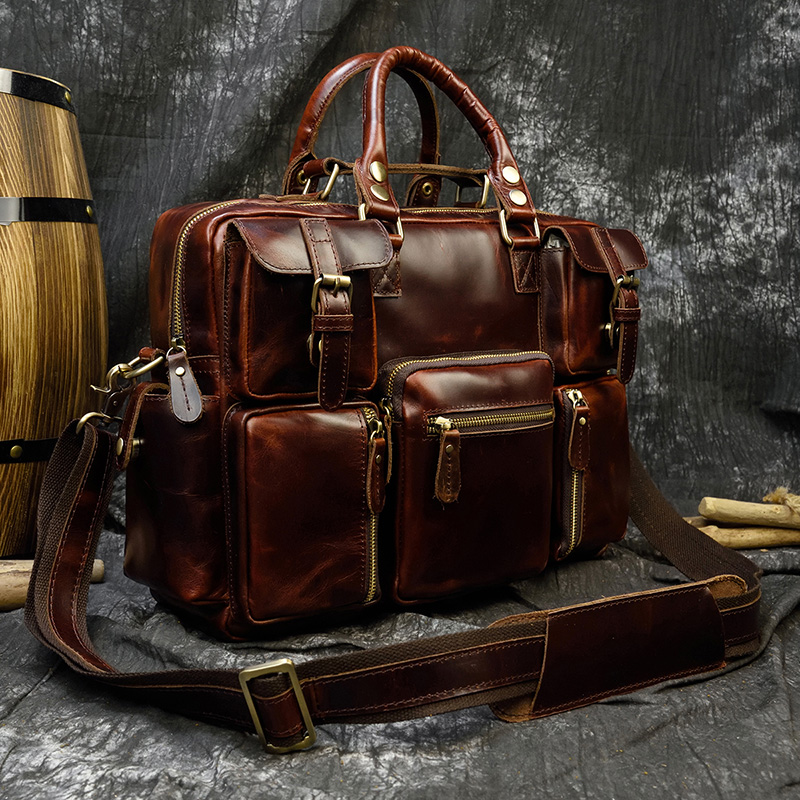 Teczka męska z naturalnej skór – Laptop Bag Leather 15 recenzja i cena