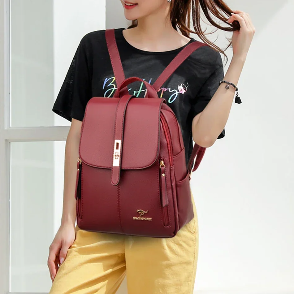 Damski skórzany plecak o dużej – Luxury Bags With Zipper recenzja i cena