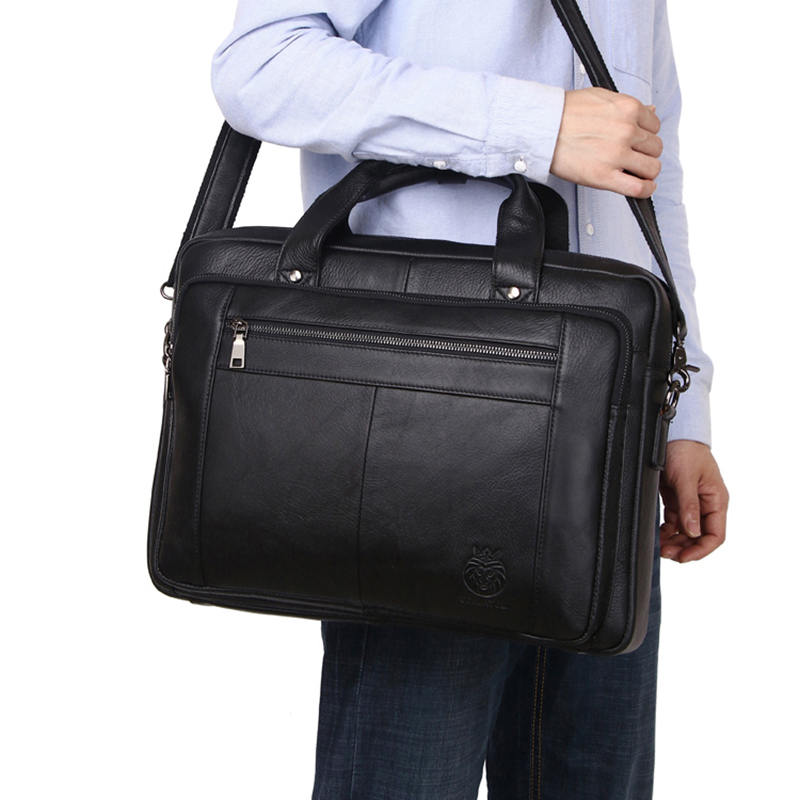 SCHLATUM prawdziwej skóry tecz – Laptop Bag Leather 15 recenzja i cena