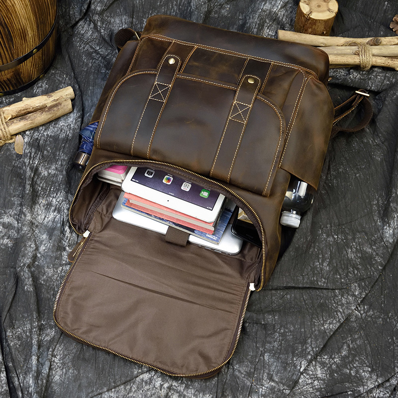 Duża pojemność staromodny skór – Laptop Bag Leather 15 recenzja i cena